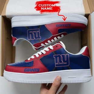 Custom Name NFL New York Giants Custom Air Force 1 Shoes For Fans