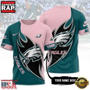 Custom Name NFL Philadelphia Eagles All Over Print T-Shirt For Fans