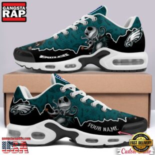 Custom Name NFL Philadelphia Eagles Jack Skellington Air Max Plus Shoes