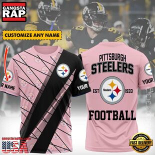 Custom Name NFL Pittsburgh Steelers Football All Over Print T-Shirt For Fans