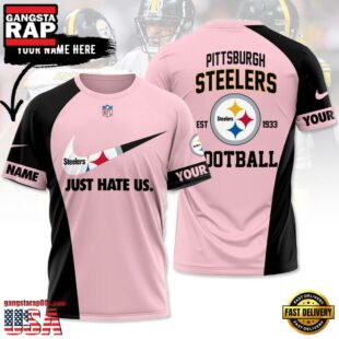 Custom Name NFL Pittsburgh Steelers Football Team All Over Print T-Shirt For Fans