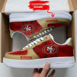 Custom Name NFL San Francisco 49ers Custom Air Force 1 Shoes For Fans