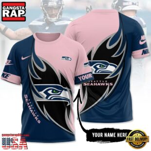 Custom Name NFL Seattle Seahawks All Over Print T-Shirt For Fans