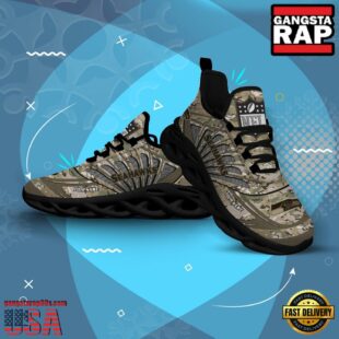 Custom Name NFL Seattle Seahawks Camo Veteran Day Max Soul Shoes