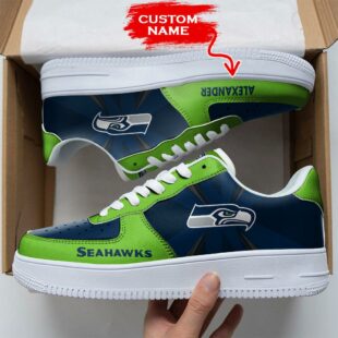 Custom Name NFL Seattle Seahawks Custom Air Force 1 Shoes For Fans