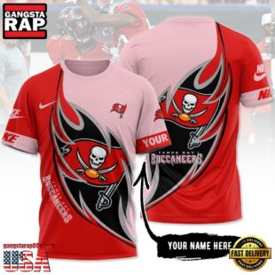 Custom Name NFL Tampa Bay Buccaneers All Over Print T-Shirt For Fans