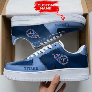 Custom Name NFL Tennessee Titans Custom Air Force 1 Shoes For Fans