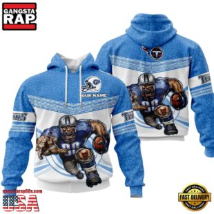 Custom Name NFL Tennessee Titans Mascot All Over Print Hoodie Shirt