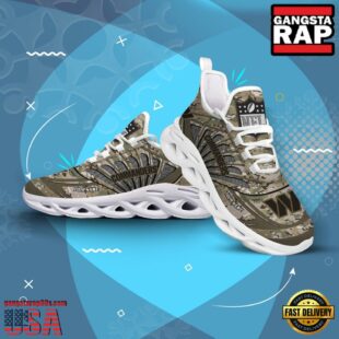 Custom Name NFL Washington Commanders Camo Veteran Day Max Soul Shoes