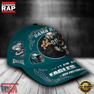 Custom Name Philadelphia Eagles NFL Mascot Damn Right Football Team Baseball Cap