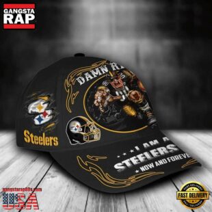 Custom Name Pittsburgh Steelers NFL Mascot Damn Right Football Team Baseball Cap