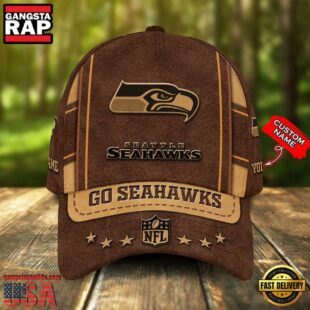 Custom Name Seattle Seahawks Nfl Team Sport Baseball Cap