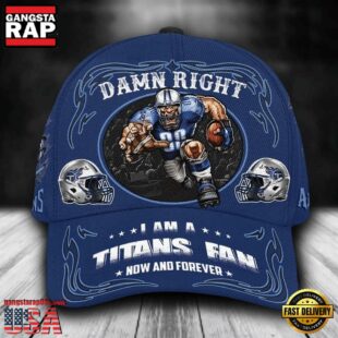 Custom Name Tennessee Titans NFL Mascot Damn Right Football Team Baseball Cap