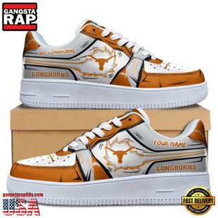 Custom Name Texas Longhorns Air Force 1 Shoes