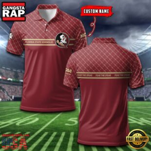 Custom NCAA Florida State Seminoles Team Logo Pattern Polo Shirt