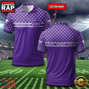 Custom NCAA Kansas State Wildcats Team Logo Pattern Polo Shirt