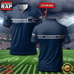 Custom NCAA Penn State Nittany Lions Team Logo Pattern Polo Shirt