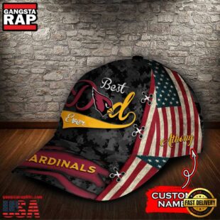 Custom NFL Arizona Cardinals Best Dad All Over Print 3D Classic Cap