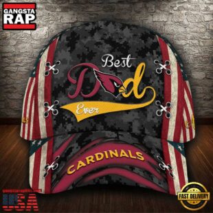 Custom NFL Arizona Cardinals Best Dad All Over Print 3D Classic Cap