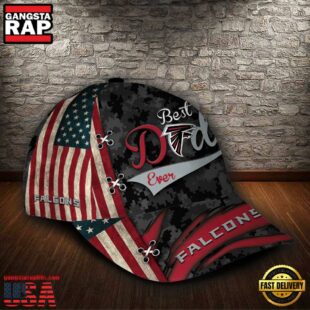 Custom NFL Atlanta Falcons Best Dad All Over Print 3D Classic Cap