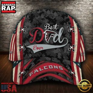 Custom NFL Atlanta Falcons Best Dad All Over Print 3D Classic Cap