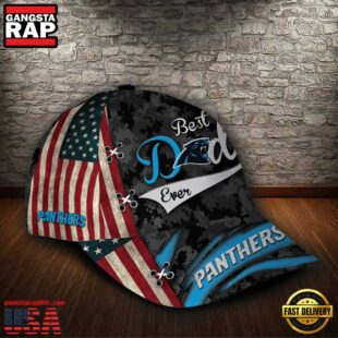 Custom NFL Carolina Panthers Best Dad Ever All Over Print 3D Classic Cap