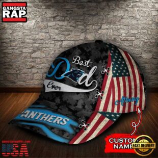 Custom NFL Carolina Panthers Best Dad Ever All Over Print 3D Classic Cap