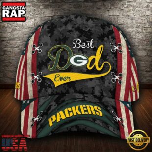 Custom NFL Green Bay Packers Best Dad Ever All Over Print 3D Classic Cap