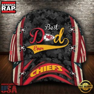 Custom NFL Kansas City Chiefs Best Dad Ever All Over Print 3D Baseball Cap