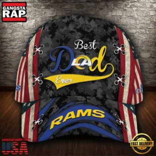 Custom NFL Los Angeles Rams Best Dad All Over Print 3D Classic Cap