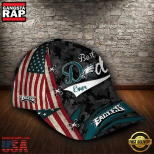 Custom NFL Philadelphia Eagles Best Dad Ever All Over Print 3D Classic Cap