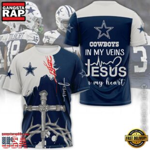 Dallas Cowboys Jesus All Over Print T-Shirt For Fans