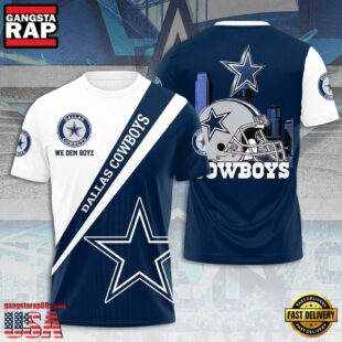 Dallas Cowboys Logo All Over Print T-Shirt For Fans