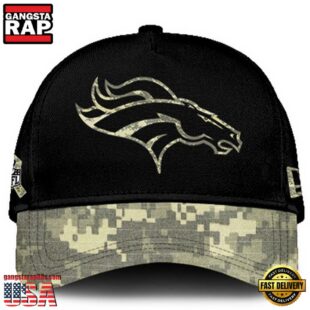 Denver Broncos 2024 Salute to Service Club Black Camo Cap Gift For Veteran