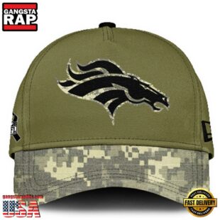 Denver Broncos 2024 Salute to Service Club Green Camo Cap Gift For Veteran