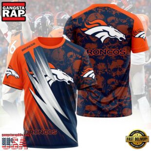 Denver Broncos Logo All Over Print T-Shirt For Fans