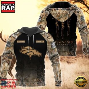 Denver Broncos Personalized Hoodie Camo Hunting Perfect Gift