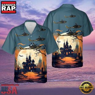 Display Team Team Combat Aircraft Halloween Hawaiian Shirt