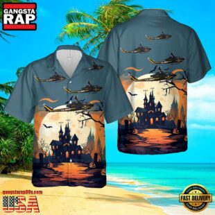 Display Team Team Combat Aircraft Halloween Hawaiian Shirt