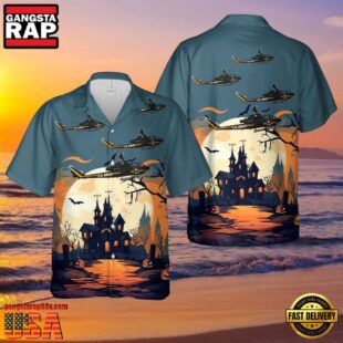 Display Team Team Combat Aircraft Halloween Hawaiian Shirt