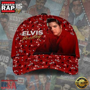 Elvis Presley King of Rock and Roll, Red Elvis Presley Classic Cap