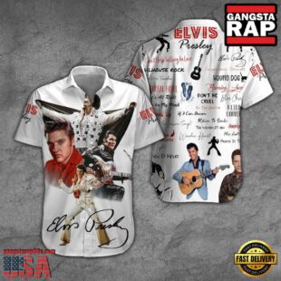 Elvis Presley King of Rock Hawaiian Shirt