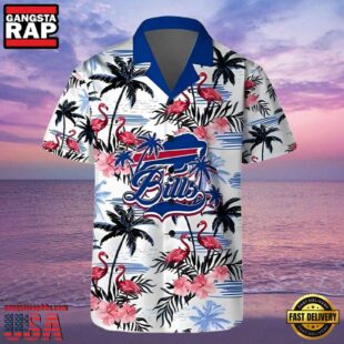 Flamingo Hibiscus Buffalo Bills Hawaiian Shirt