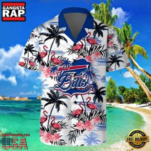 Flamingo Hibiscus Buffalo Bills Hawaiian Shirt