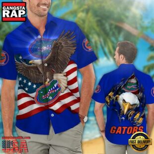 Florida Gators Eagle US Flag Hawaiian Shirt