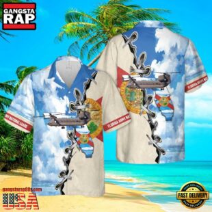 Florida U.S. Army National Guard Summer Hawaiian Shirt