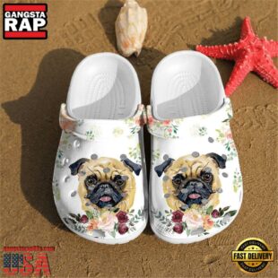 Footwearmerch Pug shoes Crocs Crocband Clogs Shoes For Men Women