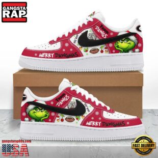 Georgia Bulldogs Merry Christmas Team Air Force 1 Sneaker Shoes