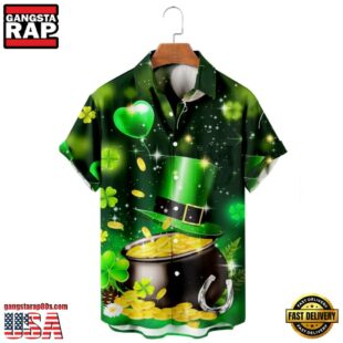 Gold Golden Irish St. Patrick'S Day 3D Hawaiian Shirt