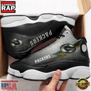 Green Bay Packer NFL Big Logo Football Team Air Jordan 13 Shoes - Gift For Fans